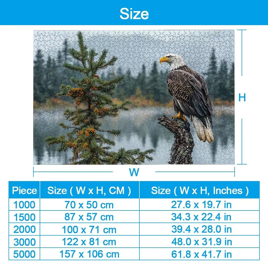 Puzzle 5000 Teile, Adler Puzzle 5000 Teile Erwachsene für Geschenke -3018