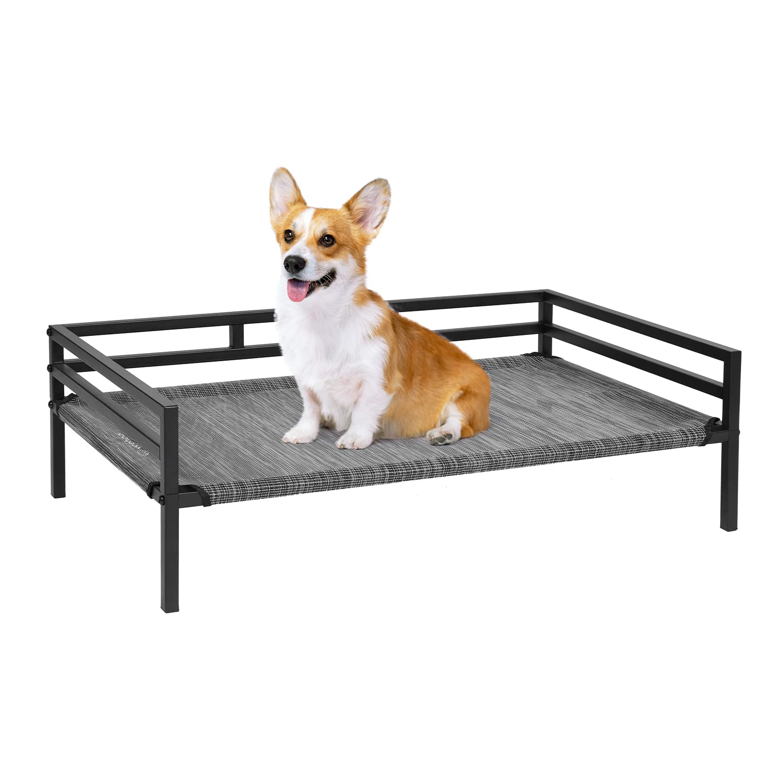 Veehoo Metal Elevated Dog Bed, Cooling Raised Pet Cot with Chew Proof