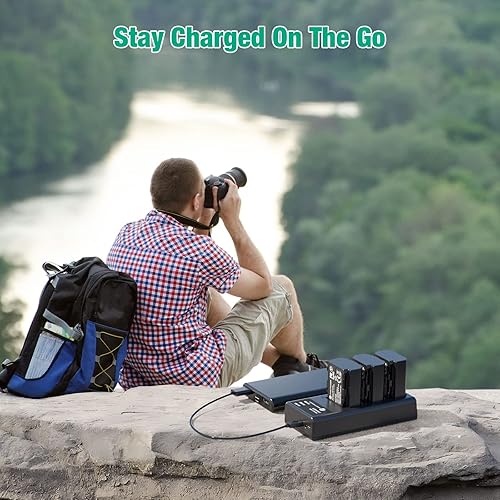 Miniatura 7 de FirstPower NP-FZ100 - Paquete de 3 baterías y cargador de triple ranura para Sony FX3, FX30, A7 III, A7 IV, A7C, A9, A6600, A6700, ZV-E1, ZV-E10 II,