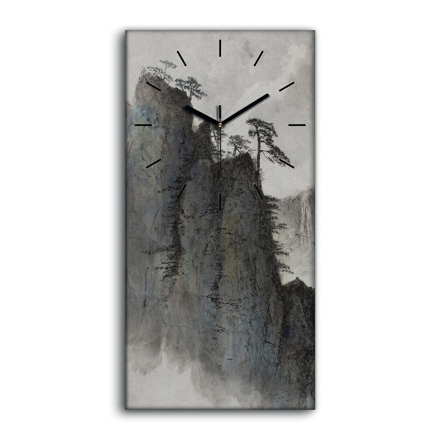 Horloge sur Toile Art Moderne Salon Chambre 30x60cm Tableau Mural