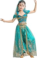 Vista 1 de Disfraz de princesa jazmín para niñas, disfraz de Halloween para danza del vientre