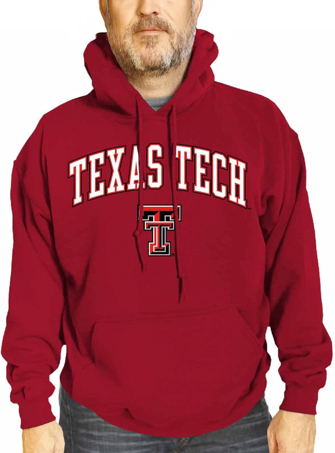 Campus Colors Long Sleeves NCAA Adult Arch & Logo Gameday Unisex Hooded Sweatshirt