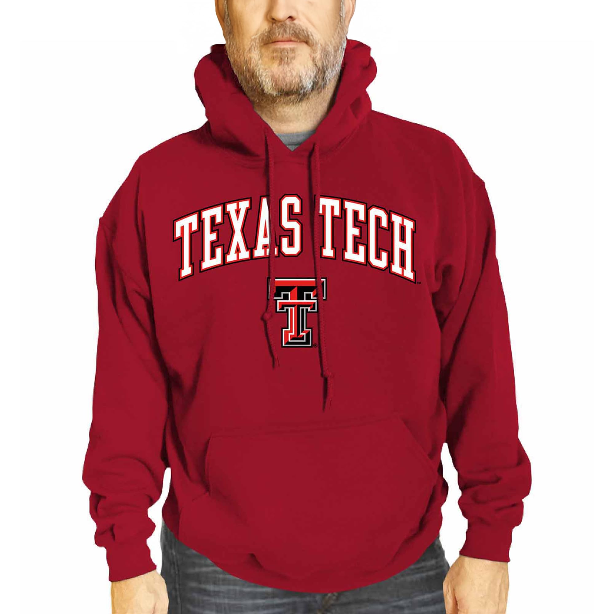 Campus Colors Long Sleeves NCAA Adult Arch & Logo Gameday Unisex Hooded Sweatshirt