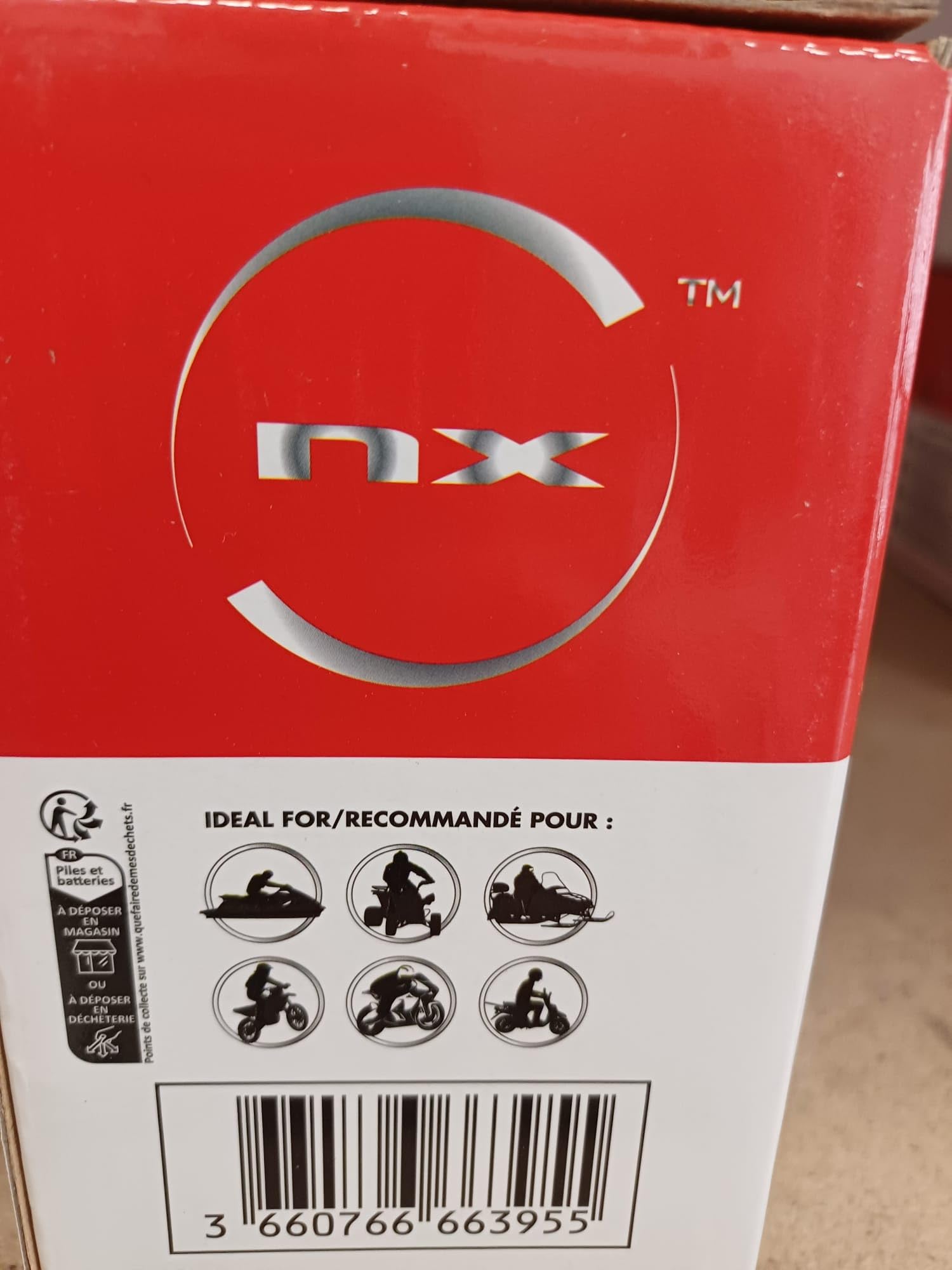 NX Batterie moto Gel NT12B-4 / YT12B-BS / YT12B-4 12V 10Ah