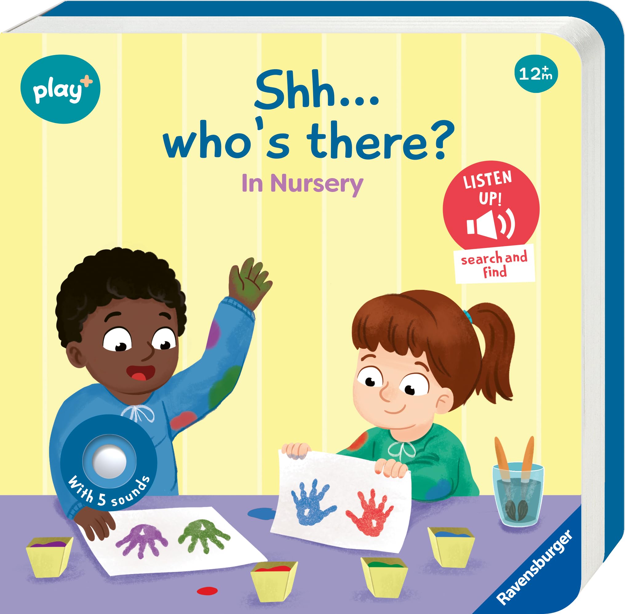 Ravensburger Play Shh Who's There At the Nursery Book, My First Look and Find Baby Sensory Book, Toddler Activity and Development Gifts, 12 Months (1 Year): Search and find