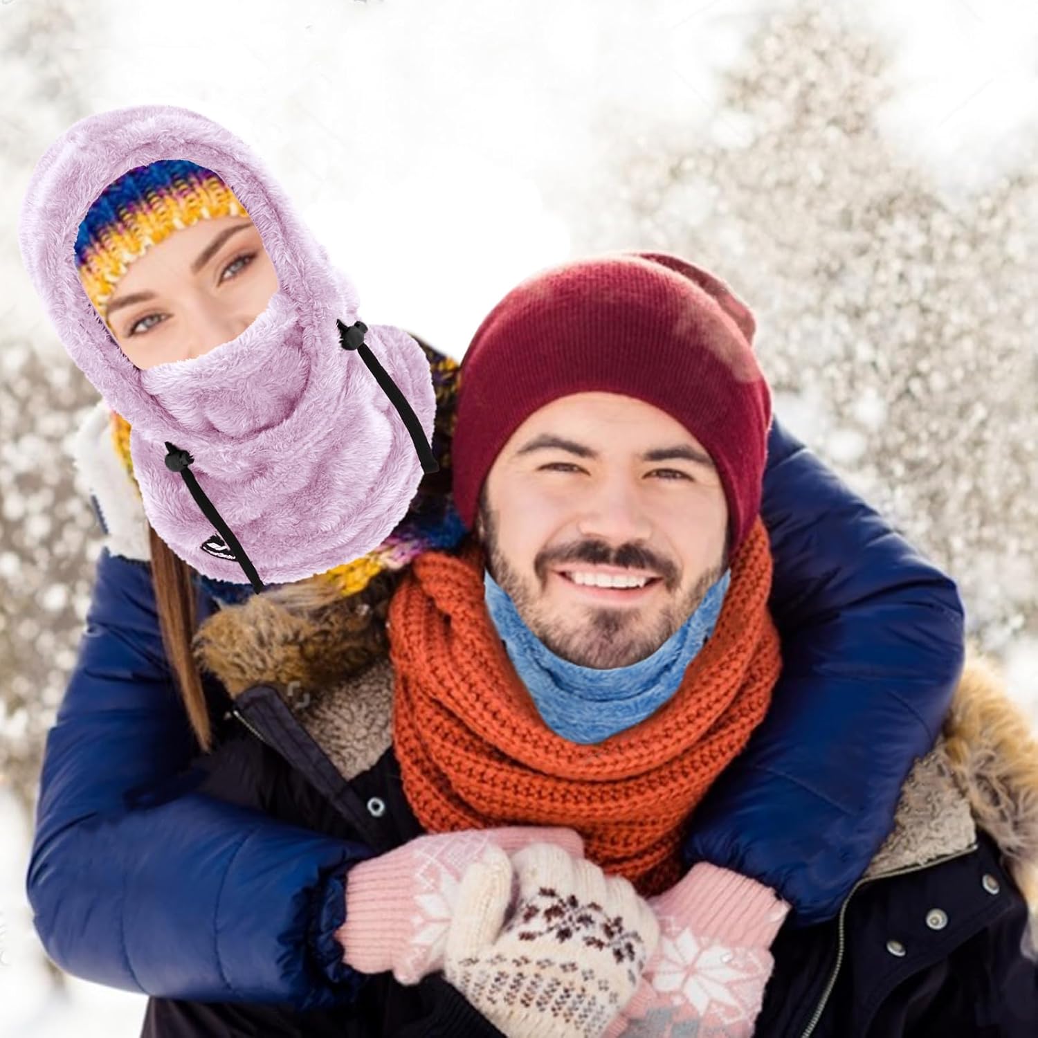 Ski Mask Balaclava Wind-Resistant Winter Face Mask for Women/Men Adjustable Warm Hood Cover Hat Cap Scarf - Image 6