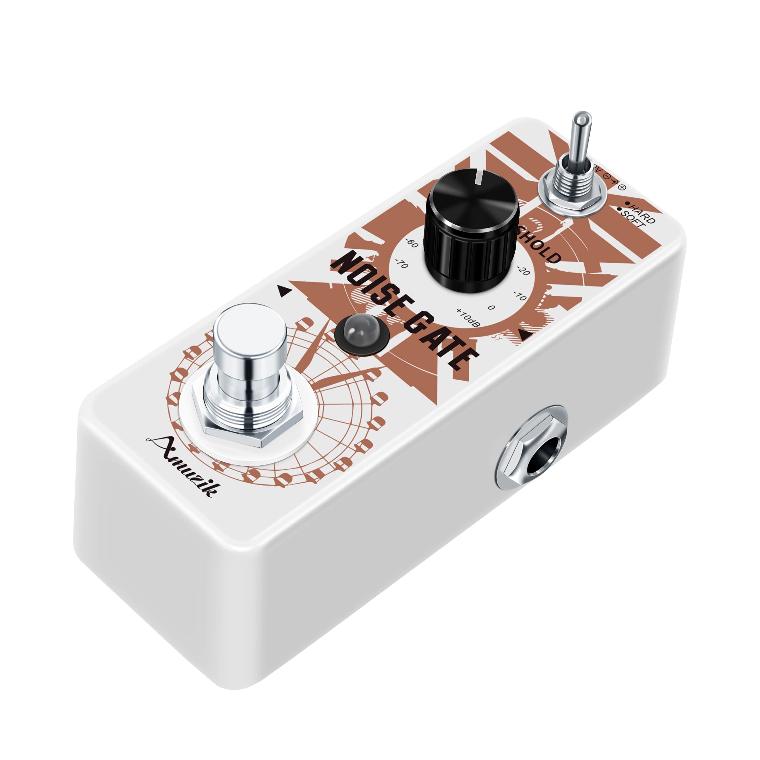 Amuzik Noise Killer Guitar Noise Gate Suppressor Effects Pedal 2 Modes True Bypass for Electric Guitars