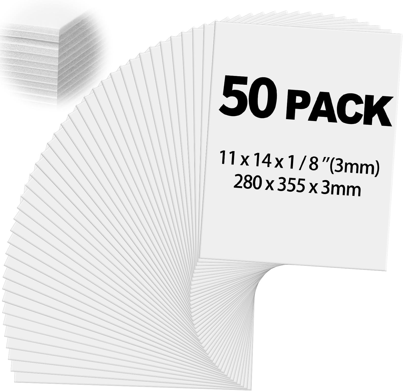 20Pcs White Foam Board 14 x 11 inch White Poster Board 3/