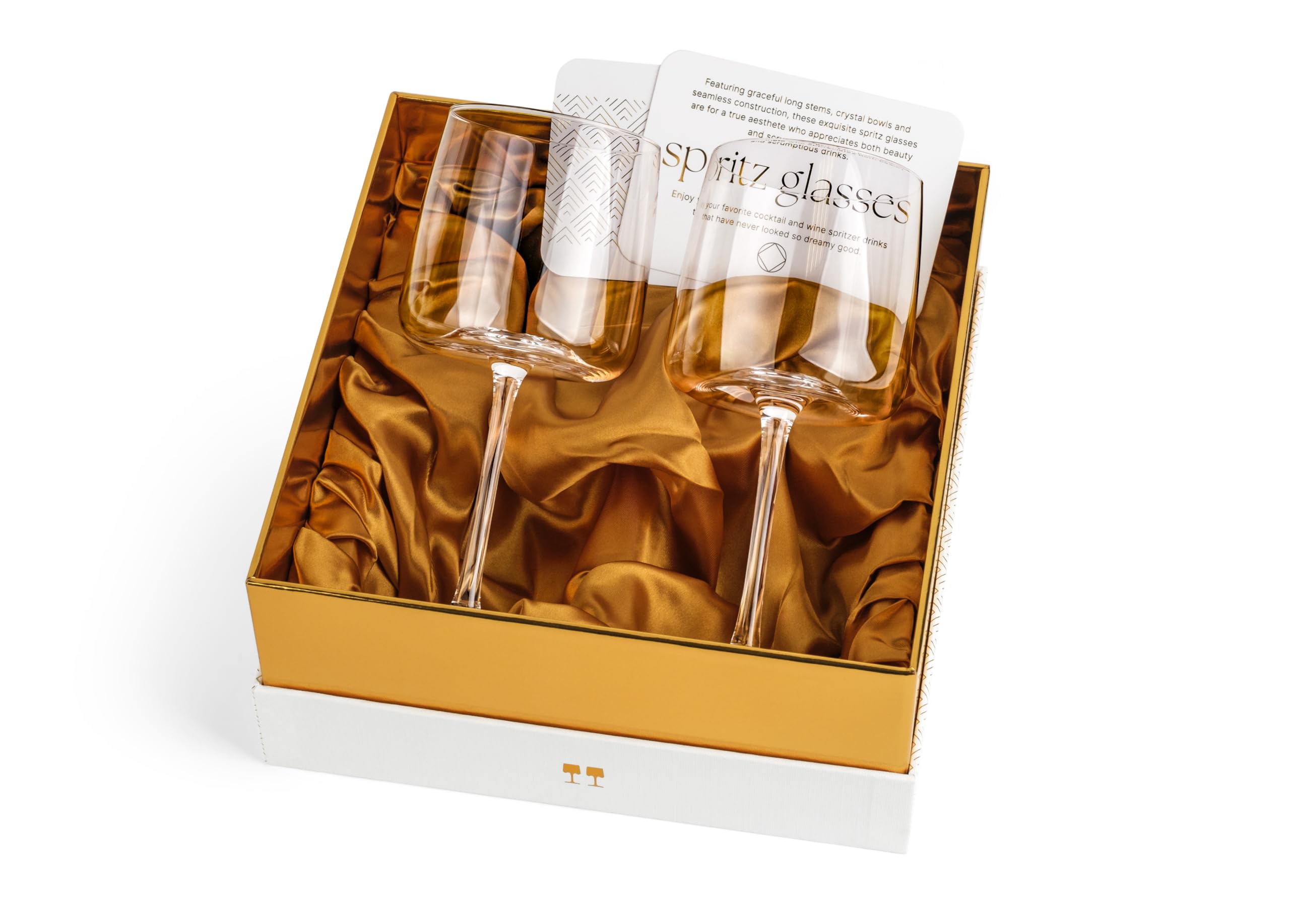 450 ml Aperol Spritz Gläser | 2er Set | Elegante Kristall Spritzergläser mit Langen Stiel für Aperolspritz, Limoncello Spritz, Spritzer Cocktails | Moderne Aperolgläser und Aperitif Cocktailgläser