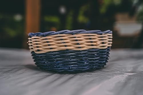 Miniatura 6 de Kit de cesta de los Apalaches tejida con caña azul marino y color natural