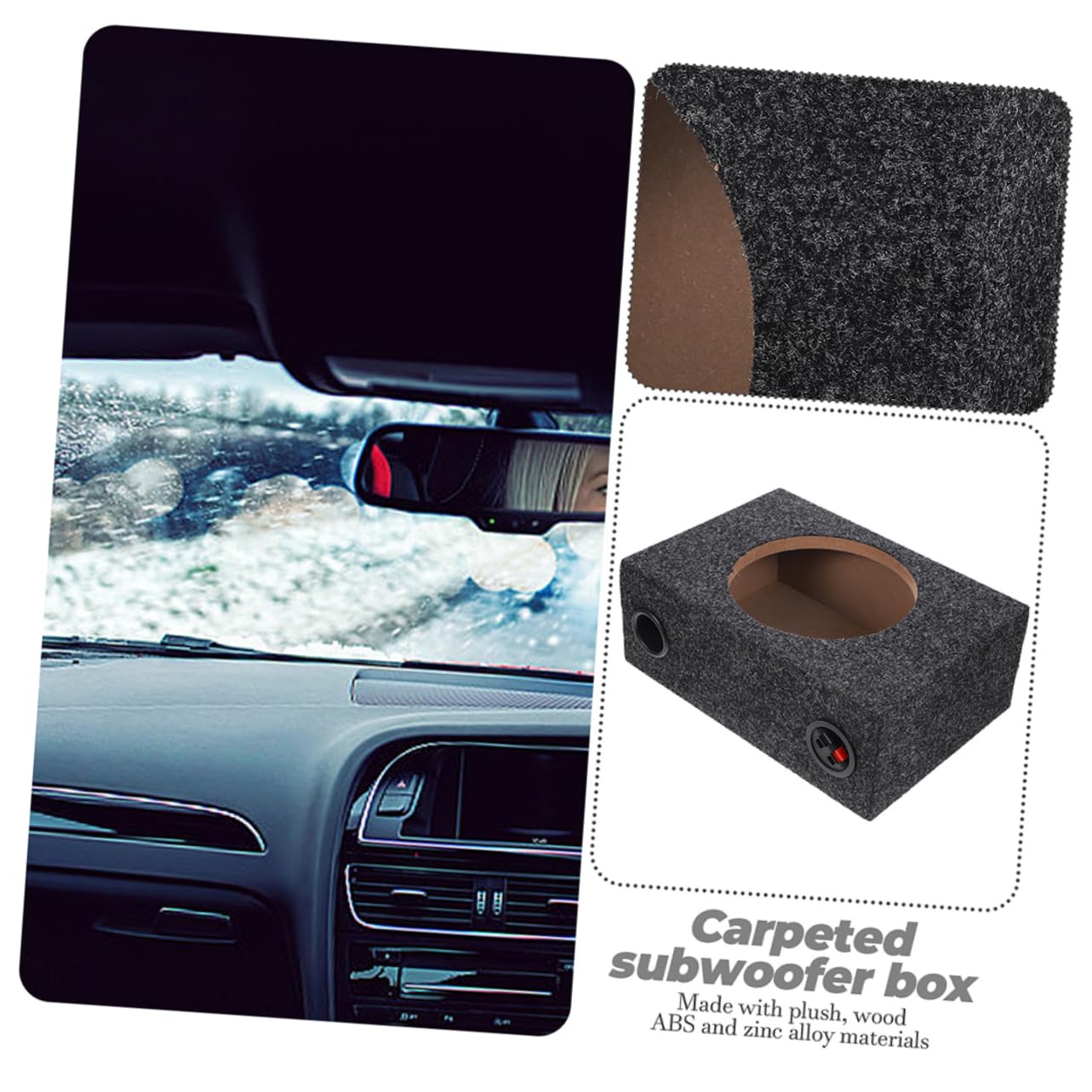 Caja De Subwoofer para Coche 10 Pulgadas, Carcasa Delgada De Madera Resistente para Vehículo, Recinto Sellado para Graves Profundos, Uso Audio Automotriz y Personalización