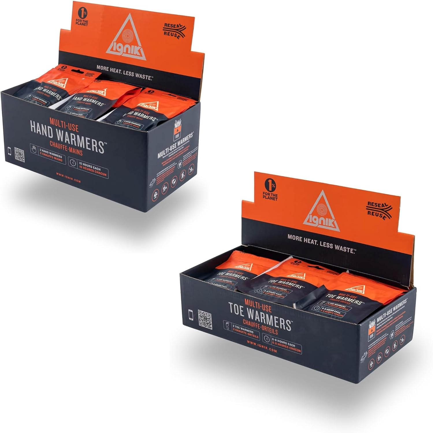 Ignik Hand Warmers 30 Pairs + Toe Warmers 30 Pairs