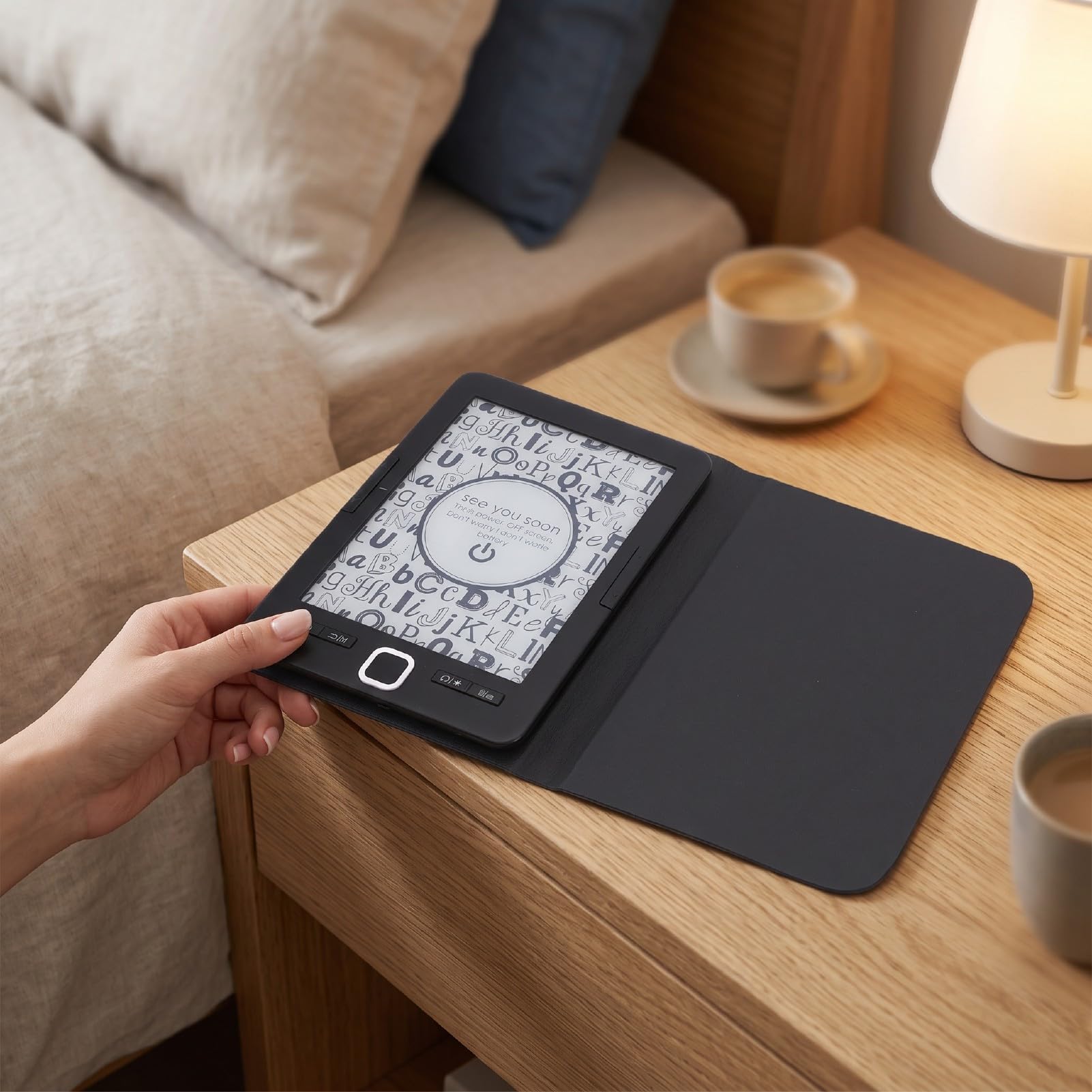 SENECESLI Lettore di Ebook con Schermo a Inchiostro da 6 Pollici, Schermo per Protezione degli Occhi in ABS, Lettore Digitale Portatile for Lettura Quotidiana e Studio