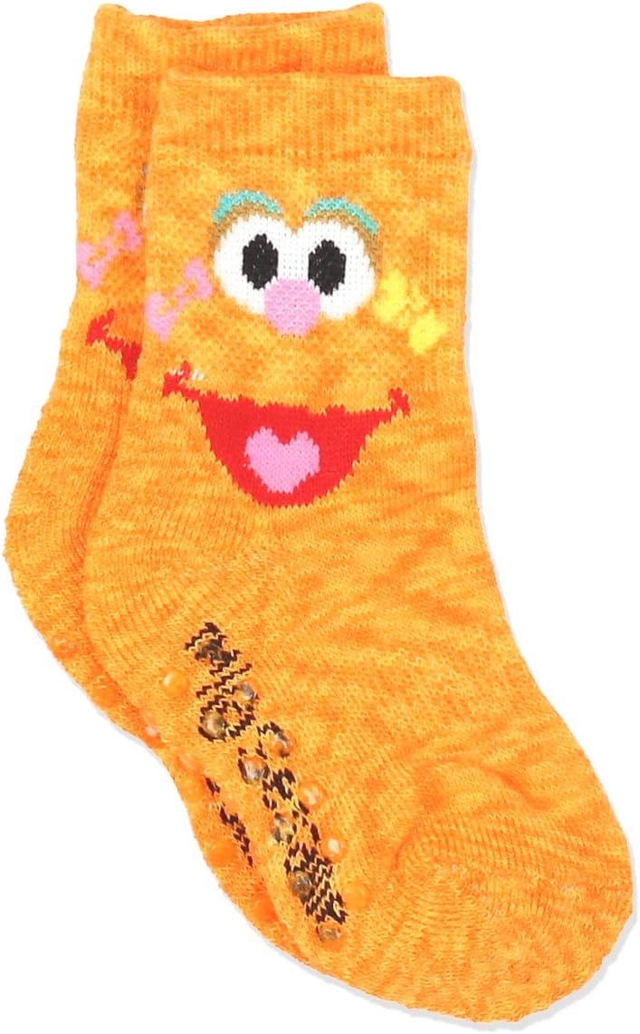 Sesame Street Elmo Boy's Girl's Multi Pack Crew Socks with Grippers (Baby/Toddler) - Image 5