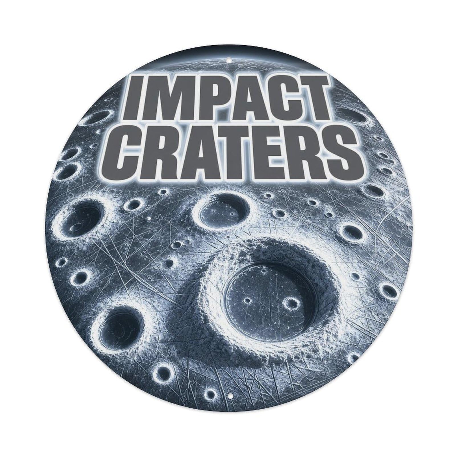 Europa Impact Craters Solar System Celestial Universe Metal Tin Sign