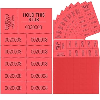 Amazon.com : Kosiz 1000 Sheets Raffle Tickets with 10 Bid