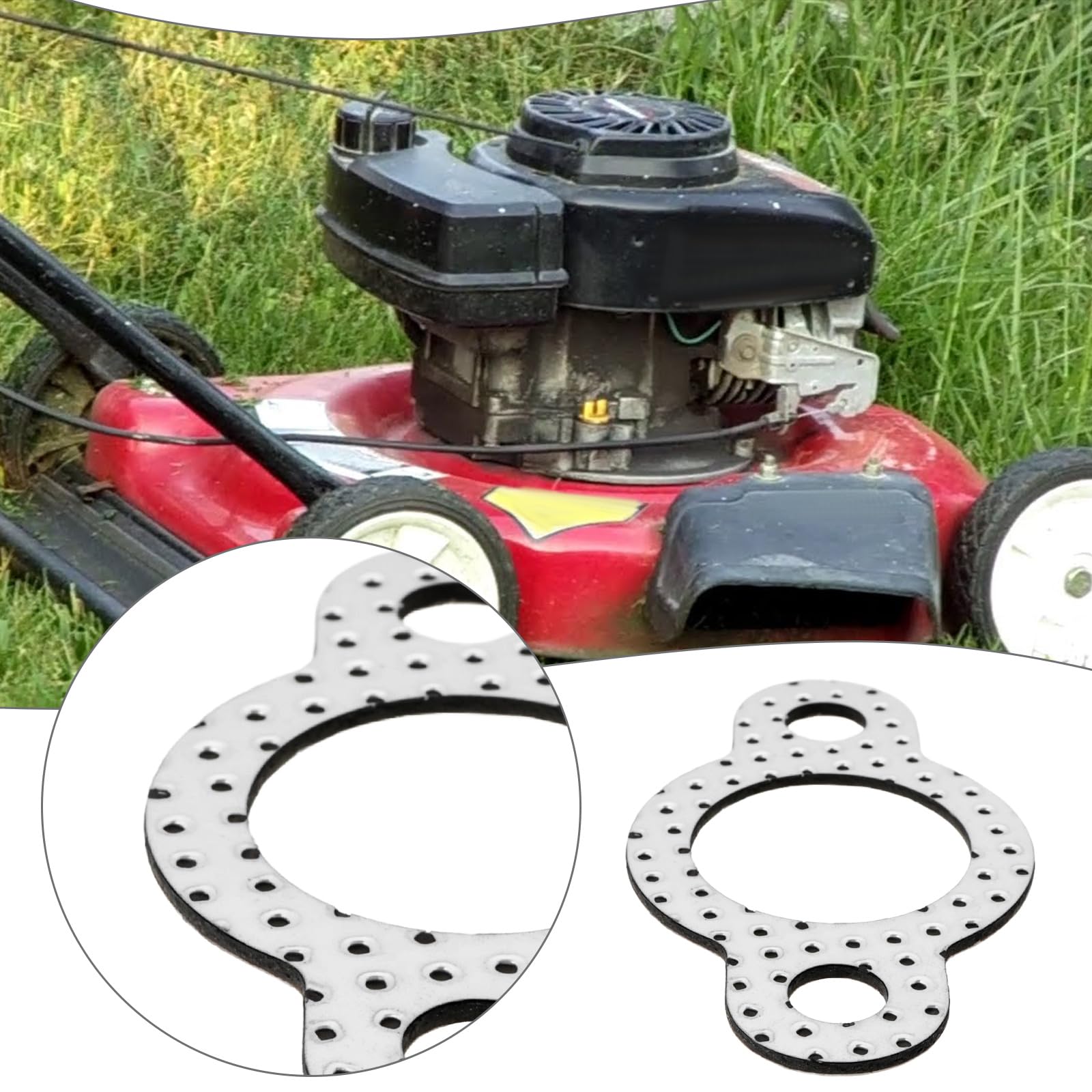 VGOL 4PCS Lawn Mower Exhaust Gasket Compatible with Kohler P/N Compatible with Craftsman OE 24-041-49-S 2404149-S 70.6x40.7mm Exhaust Flange Gasket - Image 3