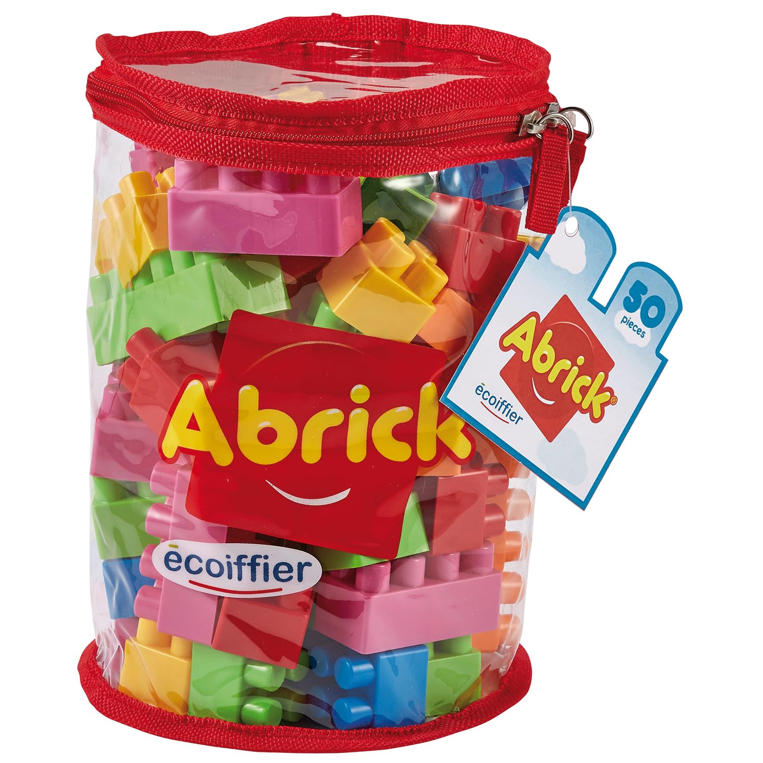 Ecoiffier - 50 Abrick Building Blocks - from 18 Months, Made in France (7600000489)