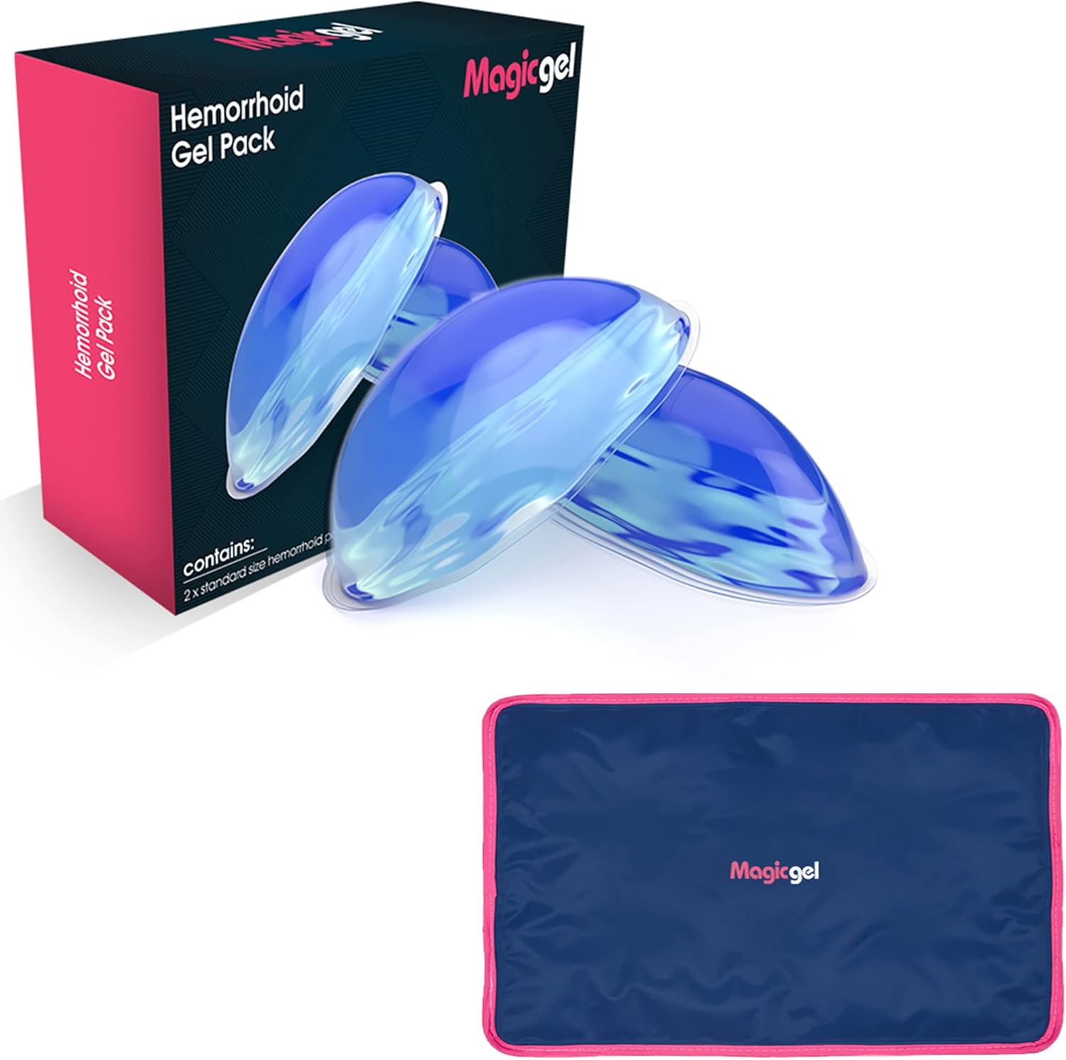 Magic Gel 2 x Hemorrhoid and Extra Large Reusable Ice Pack
