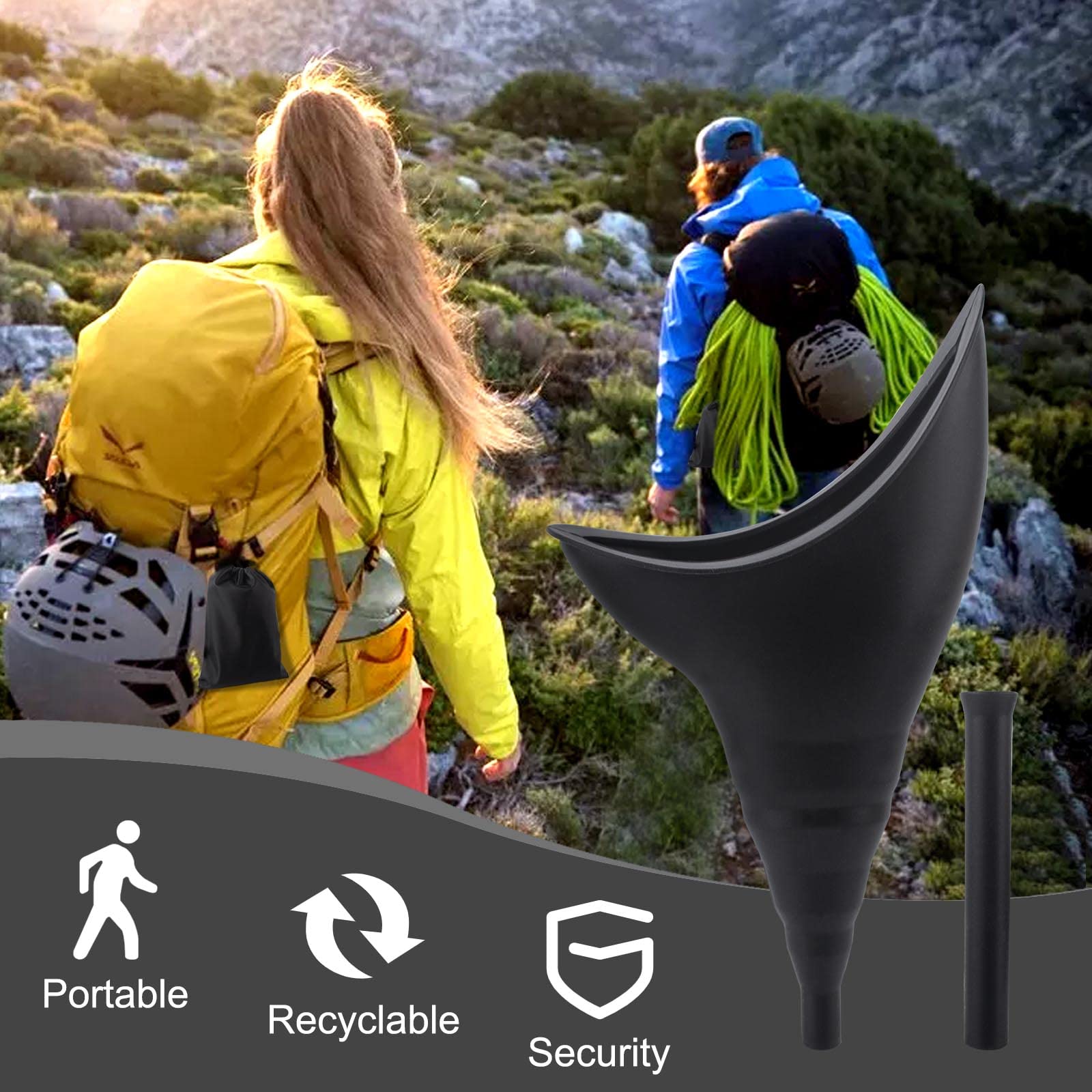 Orinatoio Donna Portatile - Imbuto Silicone Medico Per Campeggio E Trekking - Foto 10