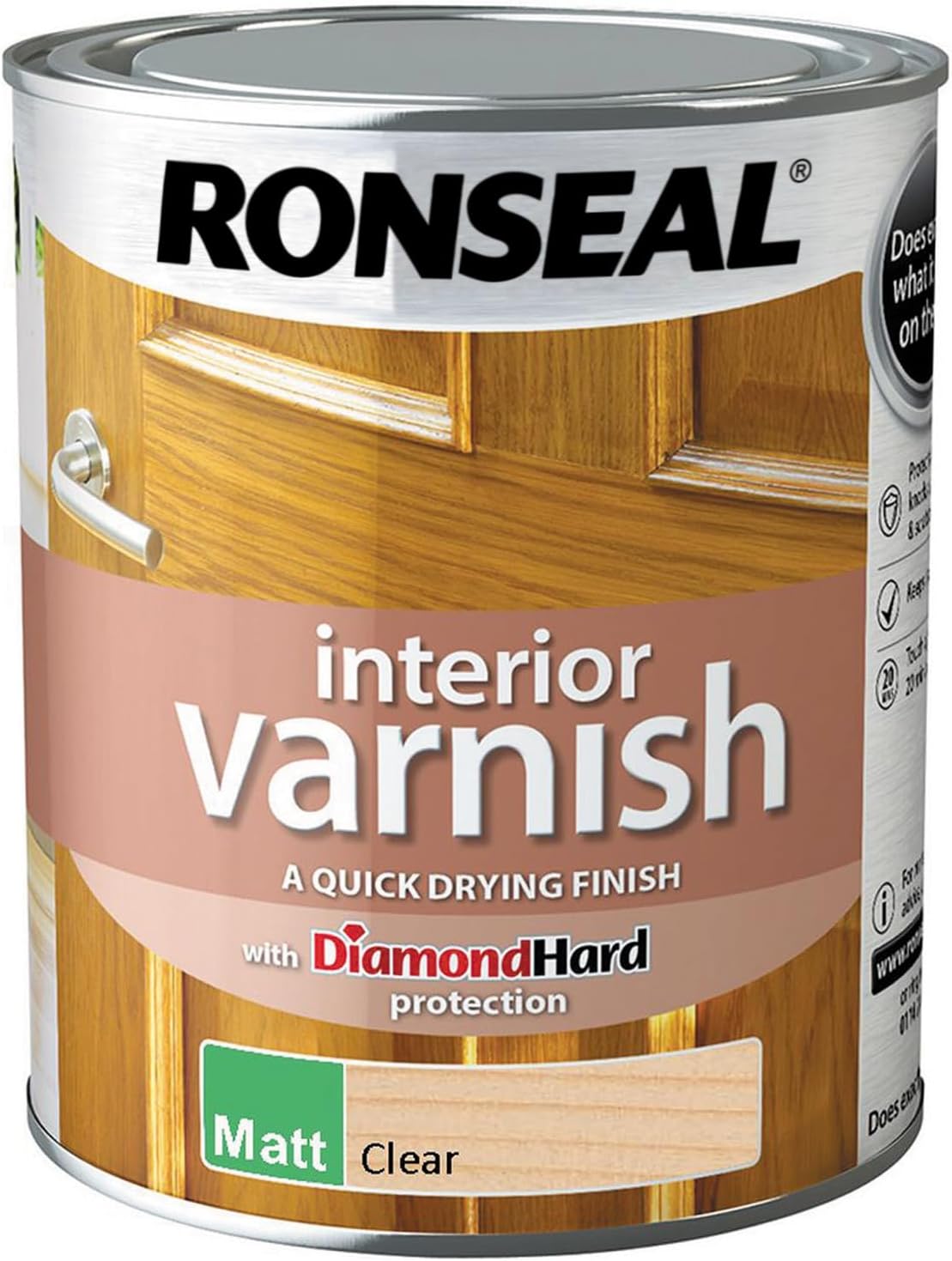 Interior Varnish Matt Clear 750ml – Durable Water-Based Protection for Wood Floors, Doors, Furniture & Trim