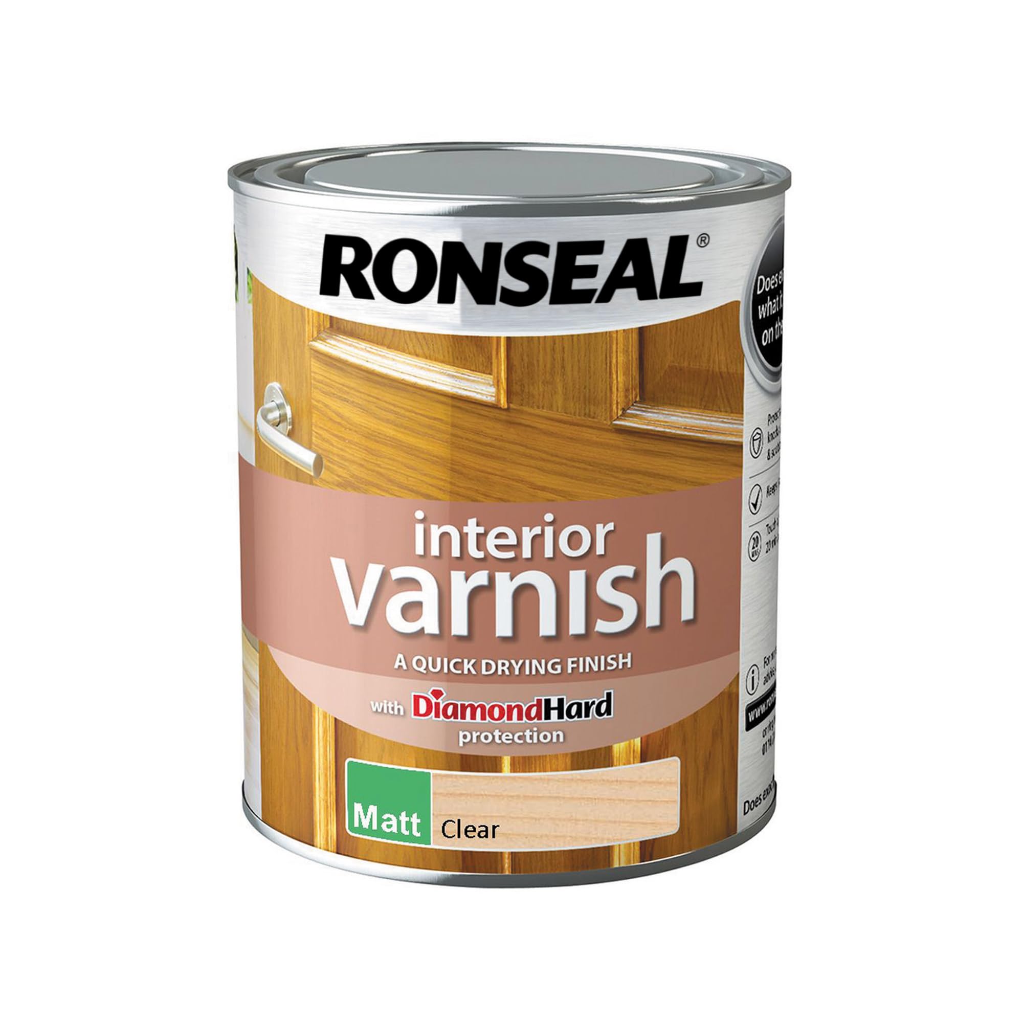 Interior Varnish Matt Clear 750ml – Durable Water-Based Protection for Wood Floors, Doors, Furniture & Trim
