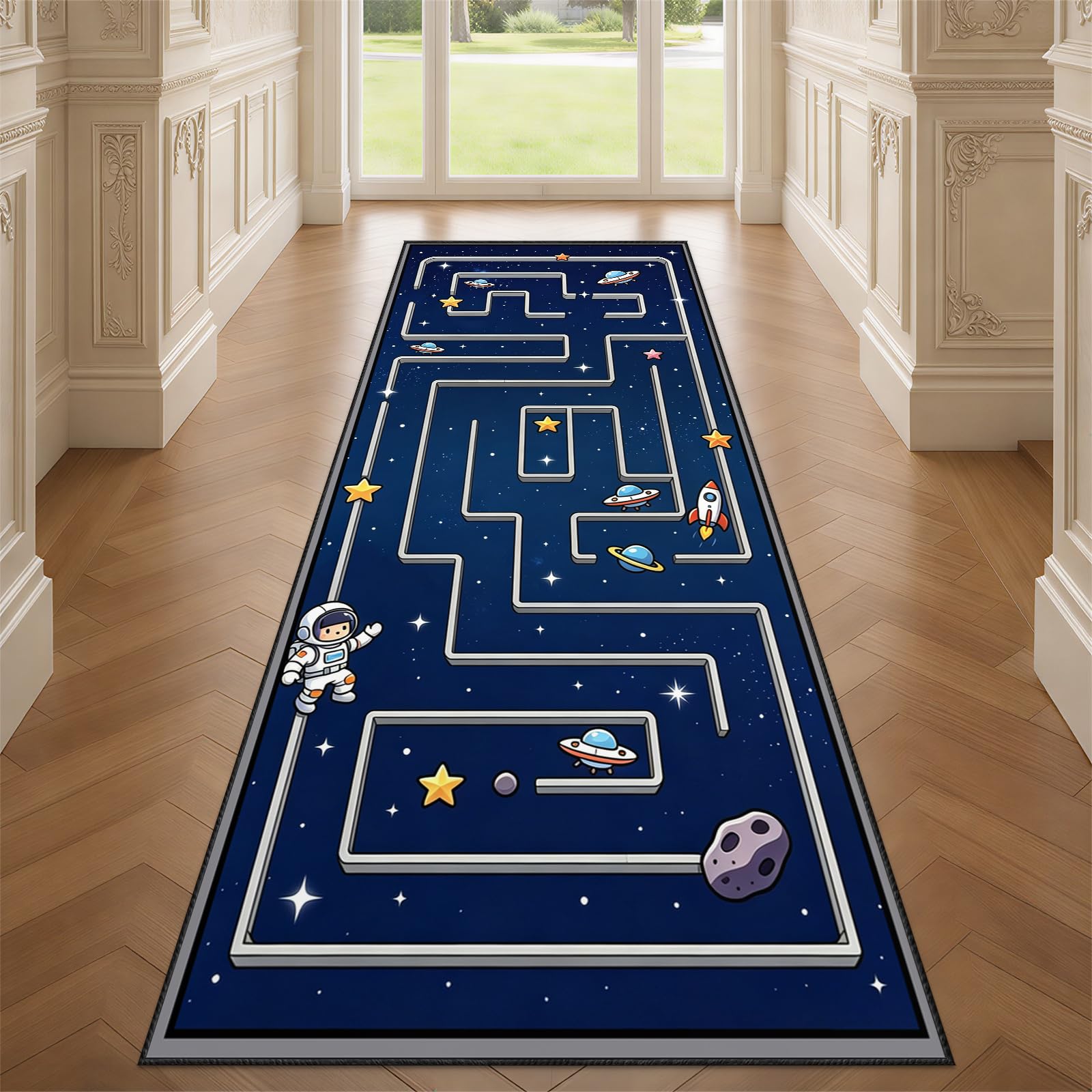 YEMYOR Kids Astronaut Runner Rug for Entryway