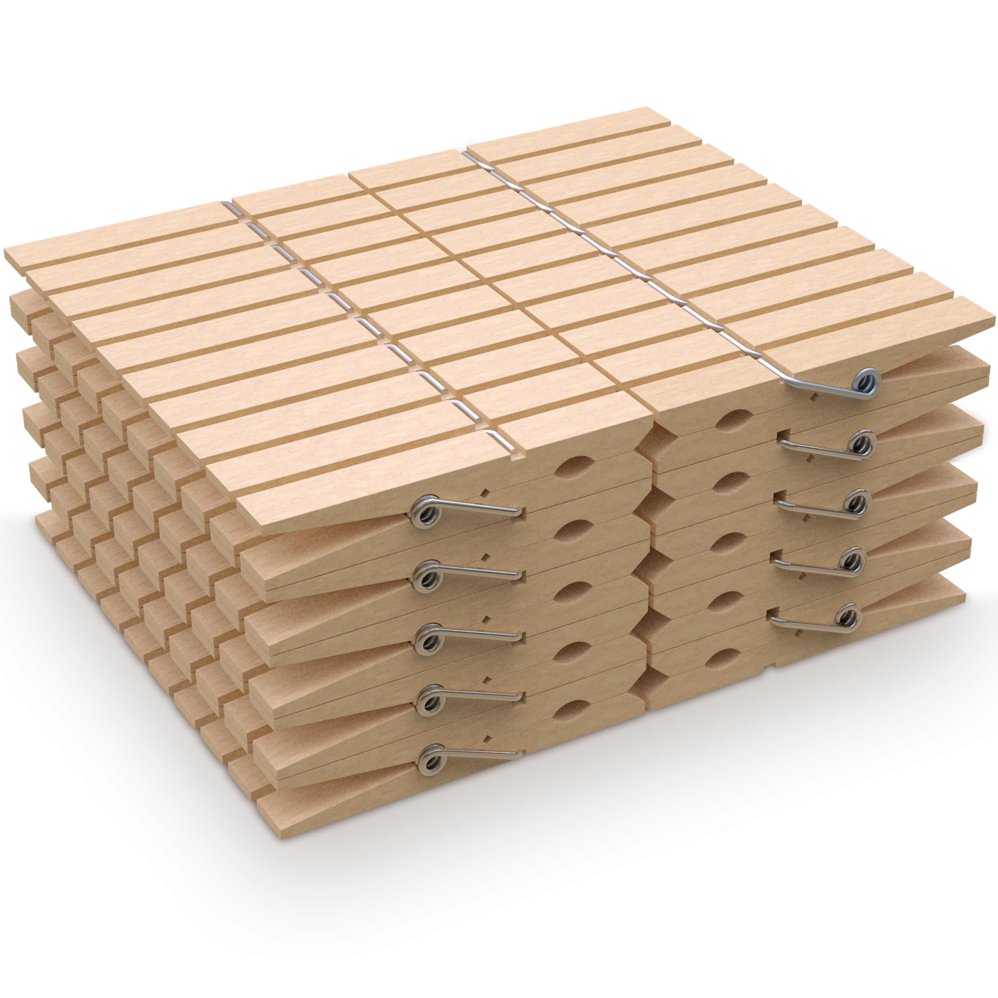 40 Pezzi Mollette per Abiti in Legno Ecologico non Verniciato,mollette per Bucato,Pratica Molletta Multifunzionale