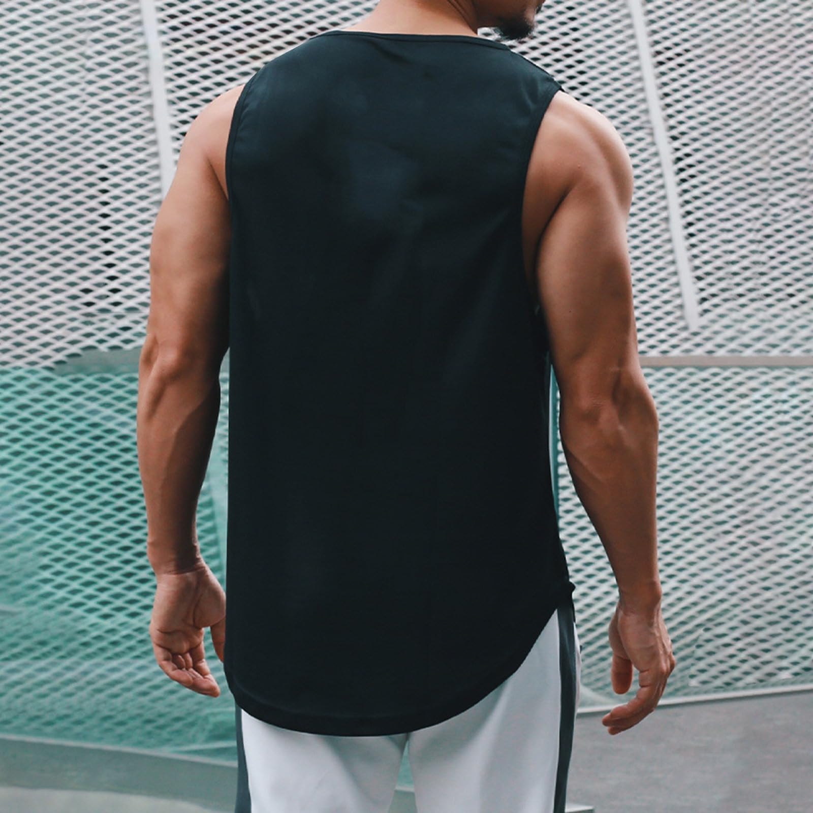 Litthing Débardeurs de Course pour Hommes Tank Top sans Manches T-Shirt | Séchage Rapide, Gymnastique, Les Entraînements, Été Lâche, Décontracté Respirant