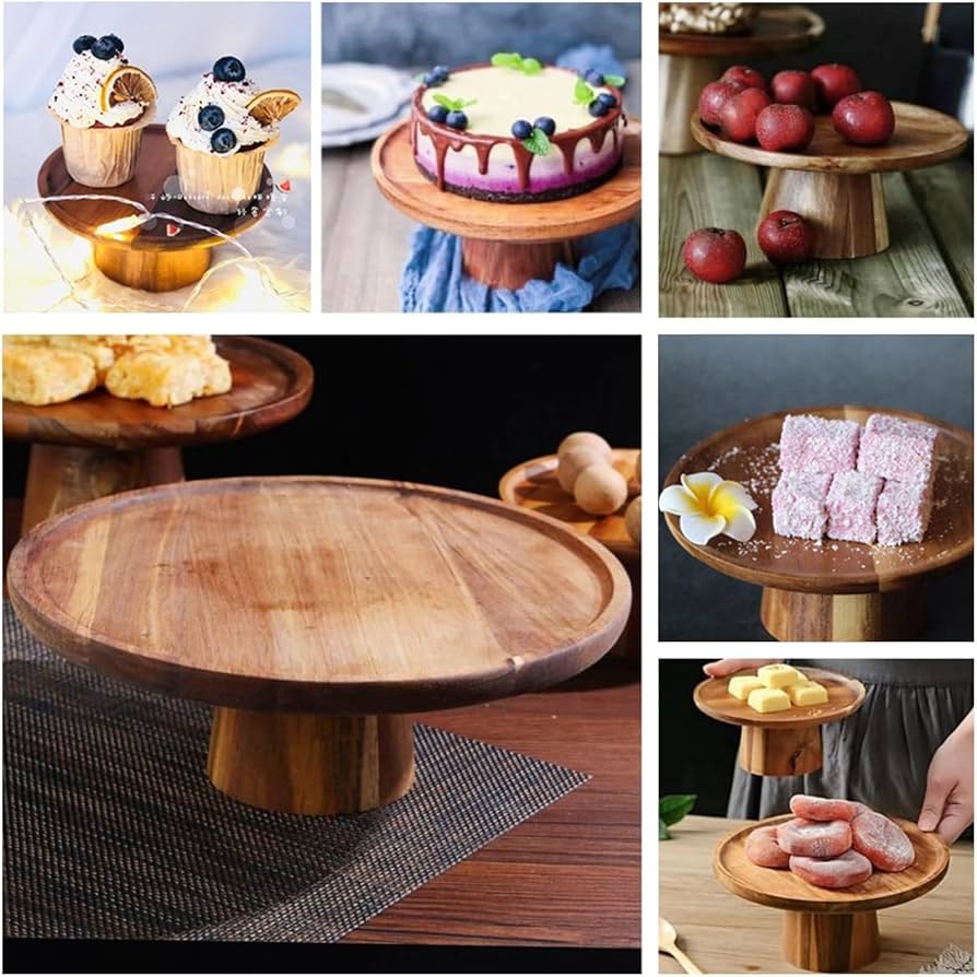 レモン柄の木製ケーキスタンド レモン柄の木製ケーキスタンド レモン柄の木製ケーキスタンド