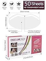 Vista 2 de EBANKU 50 viseras de ducha de microblading, protector de pestañas y cejas, protector de gafas de ducha, protector de cejas, cubierta facial