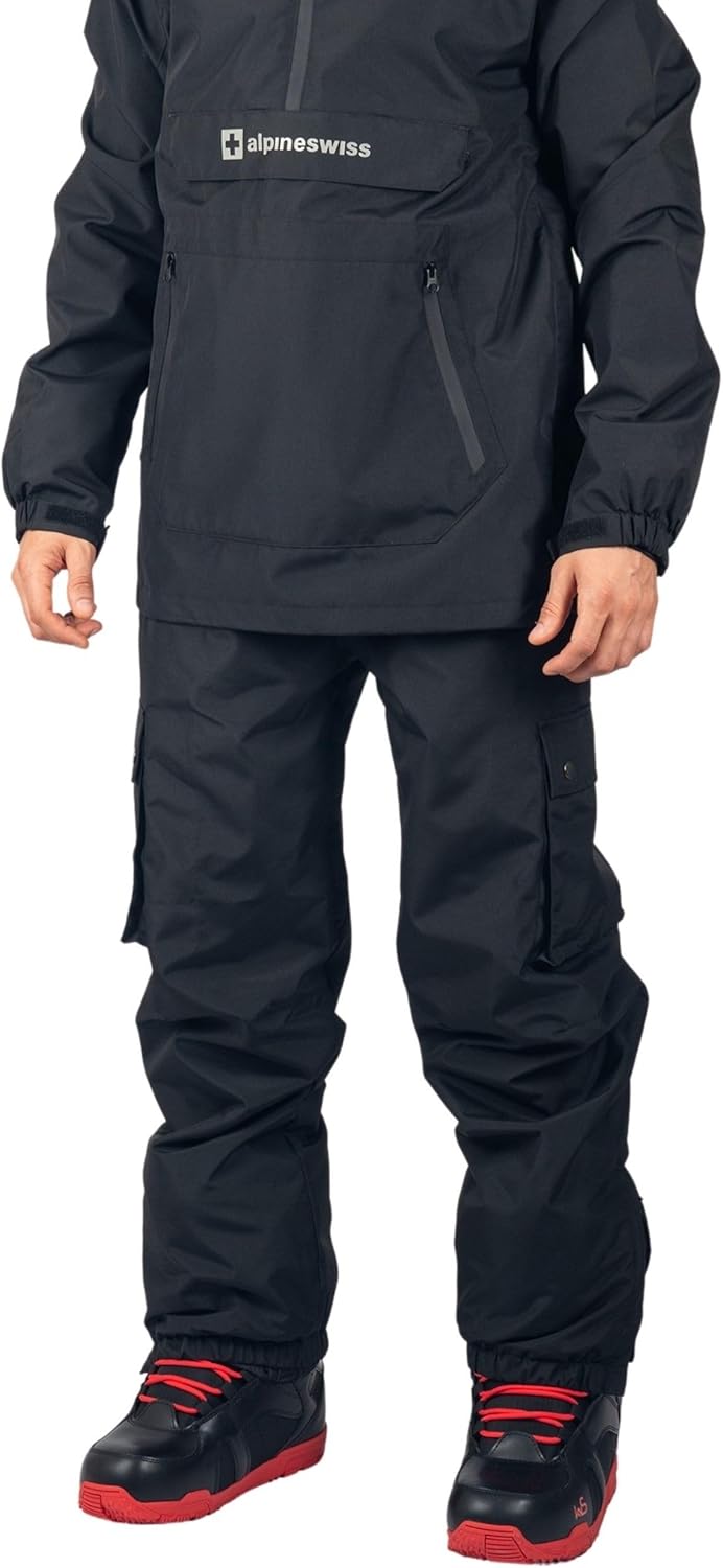 Alpine Swiss Mens Snowboard Pants 10K Waterproof Insulated Cargo Ski Pants Breathable Winter Snow Sport Outdoor Trousers - Image 7