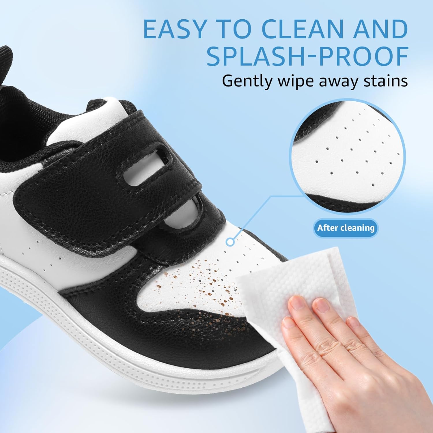 Toddler Wide Toe Box Barefoot Shoes Boys Girls Sneakers Zero Drop Kid Tennis Running Shoes Lightweight Non-Slip Comfortable Leather First Walking Shoe Outdoor Activities School - Image 7