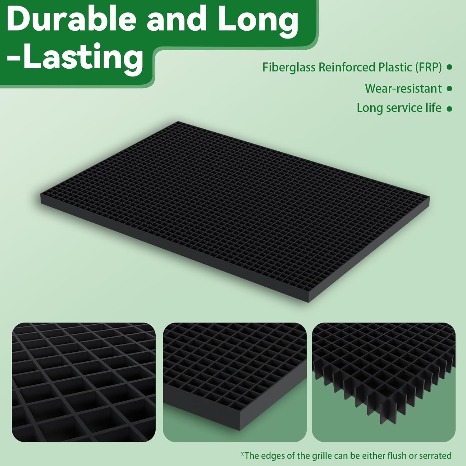 24x36 in Fountain Basin Grate, Black Reservoir Grates, for Pond/Water Garden/Waterfall/Fountain, Holds Rock Bubbler and Other Decoration Objects