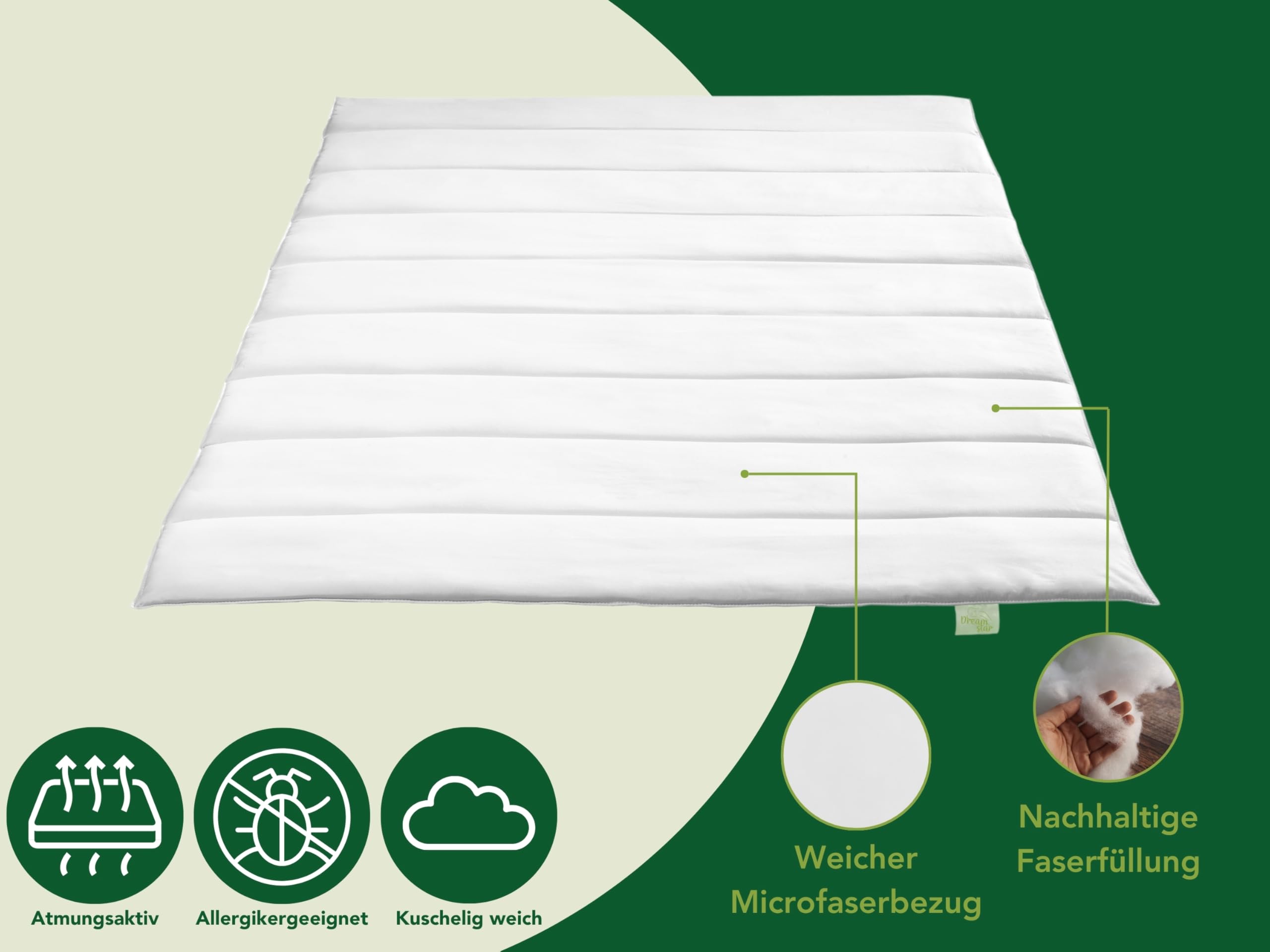 DREAMSTAR Eco 2er Set Sommer Bettdecken | leichte Steppdecken ideal für den Sommer | waschbar & trocknergeeignet | Allergiker geeignet | 100% Mikrofaser | Öko-TEX® | Sommerbettdecke | 135 x 200 cm