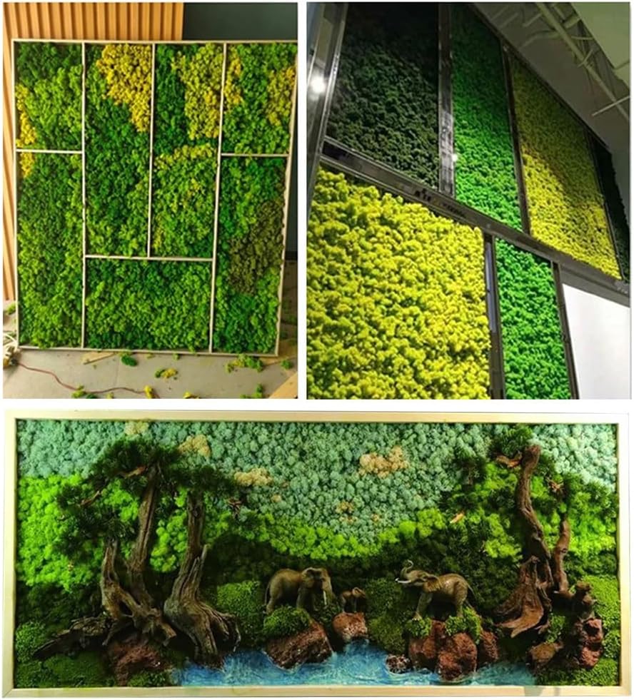 500G Big Red Artificial Moss, Faux Moss for Crafts, DIY Decorative Moss for Fairy Garden Model Making Table Centerpieces Decor