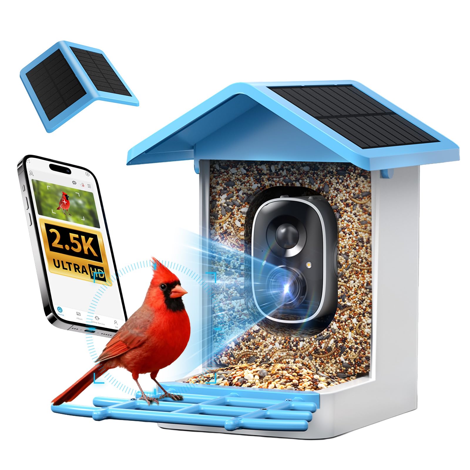 Amazon.com: ​​isYoung Smart Bird Feeder with Camera, 2.5K QHD