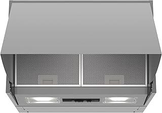 Bosch DEM66AC00 Serie 2 Zwischenbauhaube, 60 cm breit, Um- & Abluft, LED-Beleuchtung gleichmäßige Ausleuchtung, Drucktastenschalter, 3 Leistungsstufen, Metallfettfilter spülmaschinengeeignet