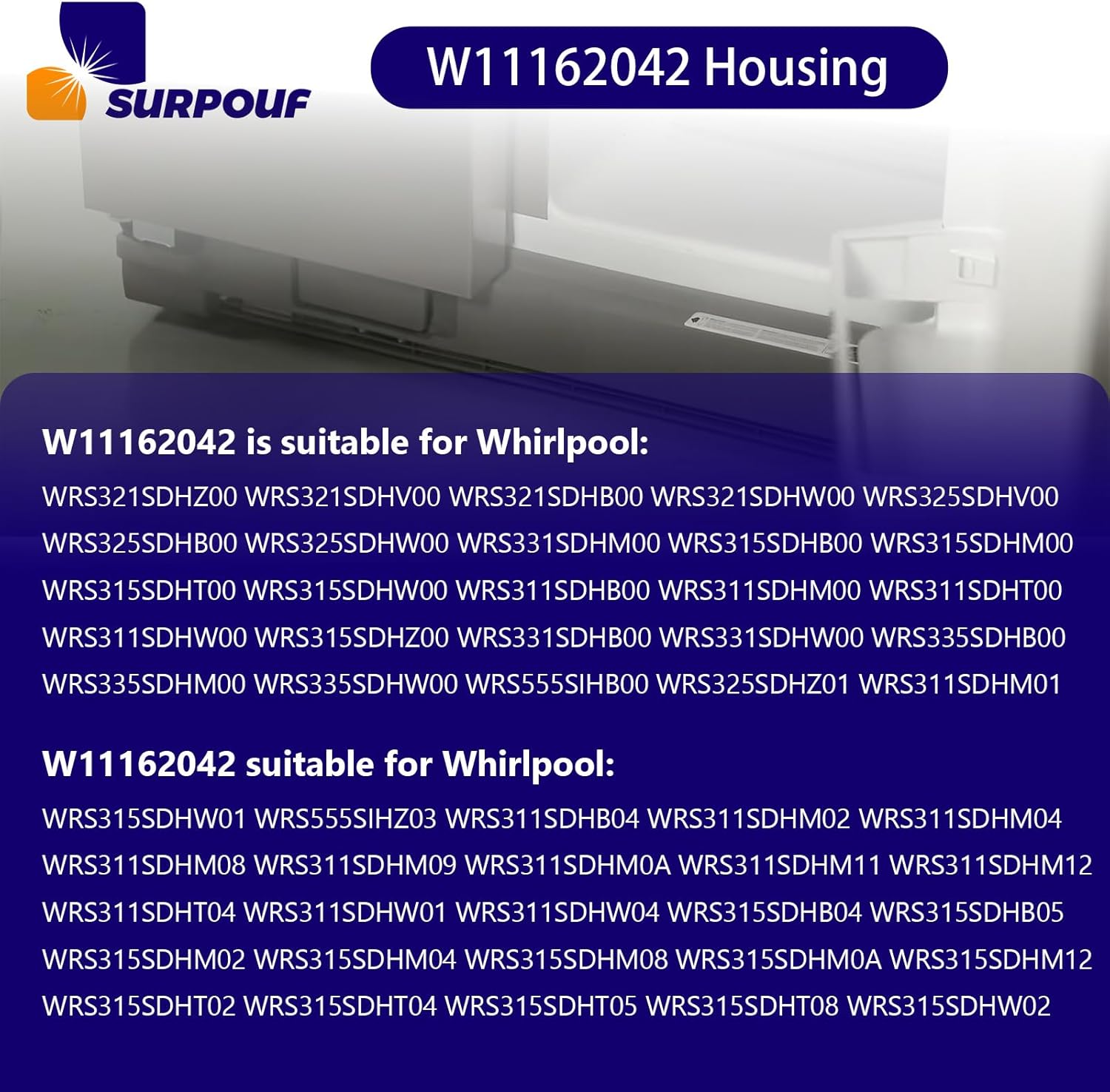 W11162042 Filter Housing W10899414 W11036338 Compatible with Whirlpool Kenmore Maytag Refrigerator Replace W10899414 4815993 AP6284618 PS12347902 EAP12347902
