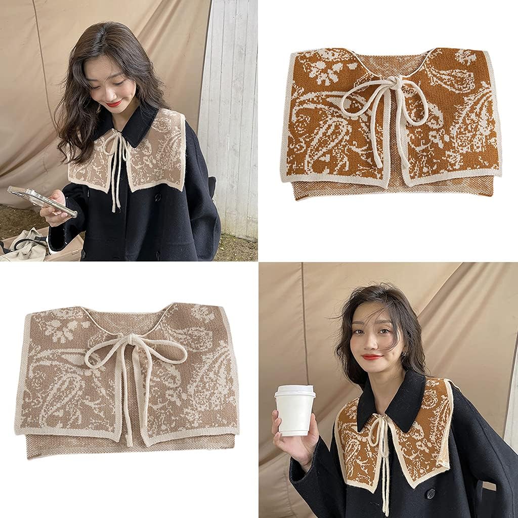 Scarf, Neckwear Cape Small Scarf Girls Autumn Shirt Dress False Collar Detachable Lapel