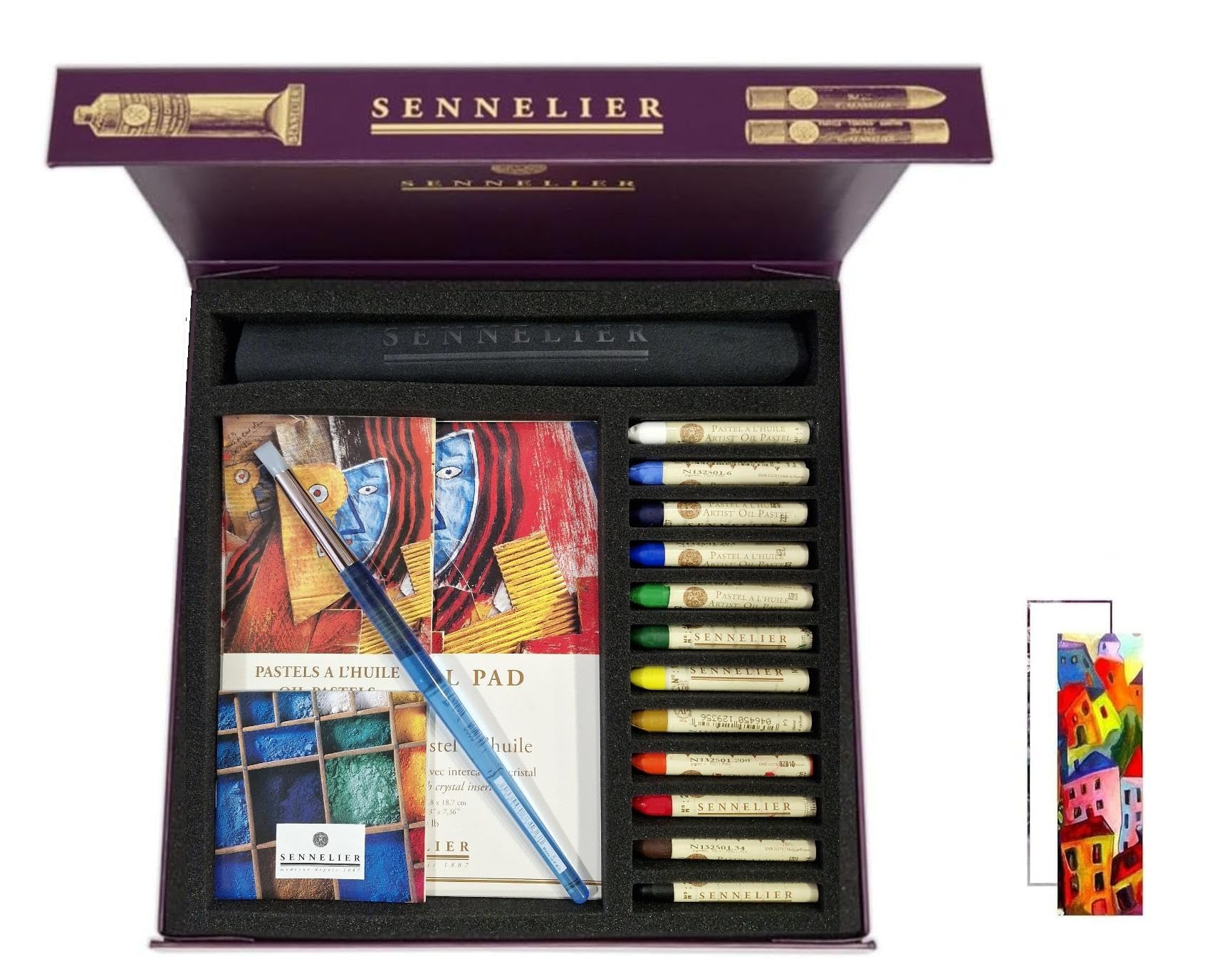 Sennelier Set Ölkreiden und 2 Karten