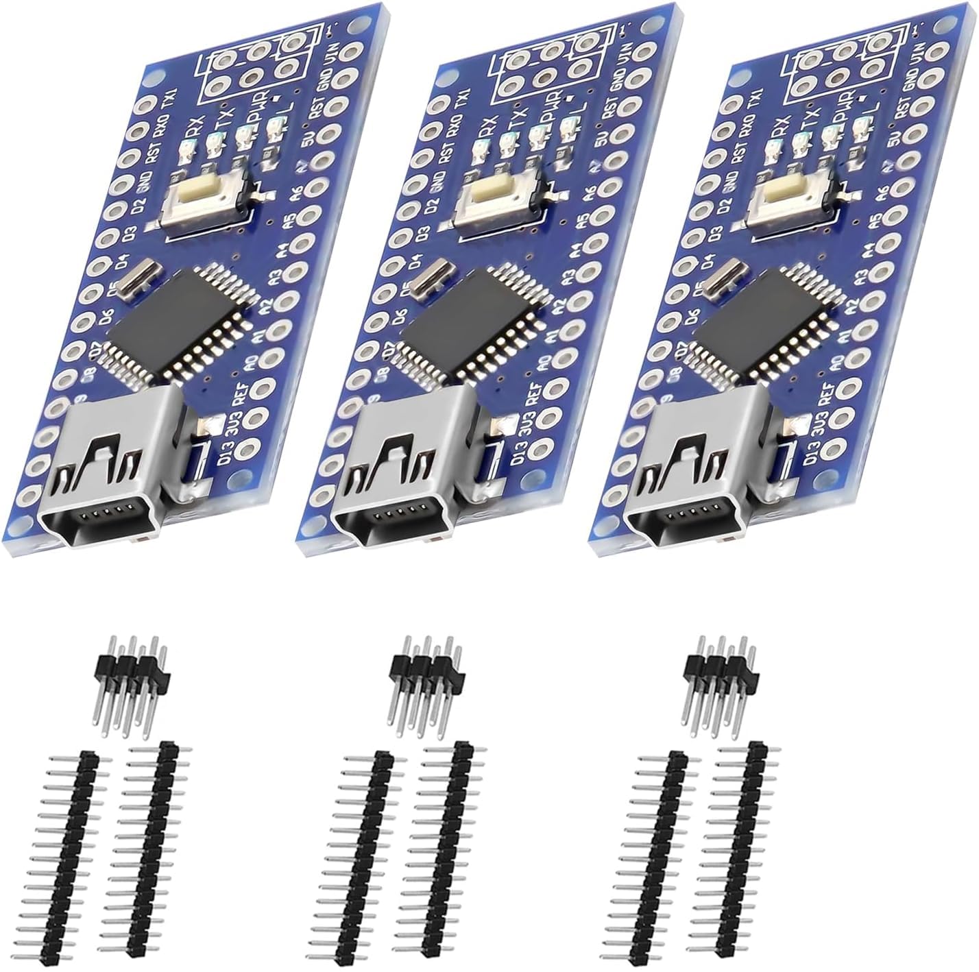 Scheda Di Sviluppo Nano V3 Con CH340, Compatibile Con Arduino Nano, USB Type-C, Microcontrollore 328P, 3 Pezzi