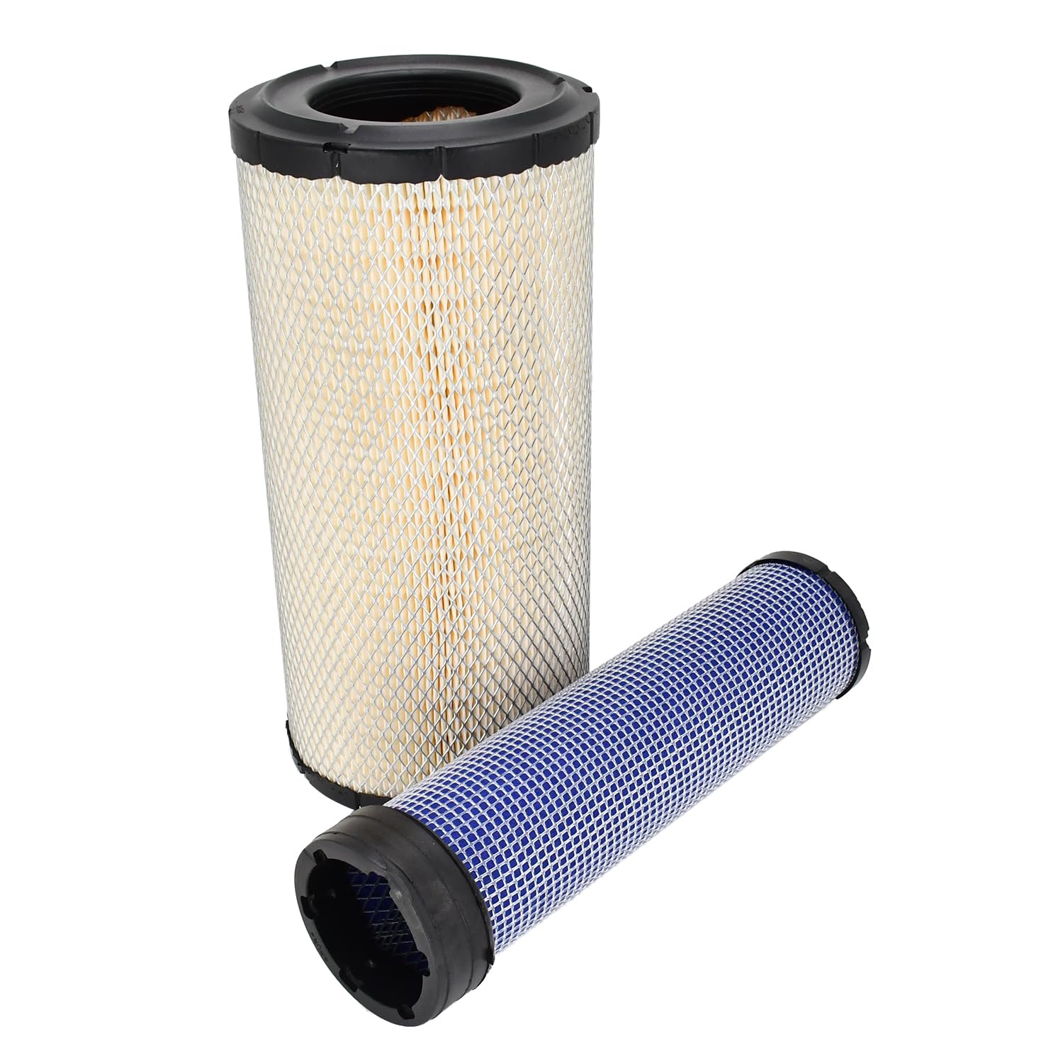 Juego de filtros de aire AF25557 AF25558 compatibles con retroexcavadora Caterpillar 416C 416D 420D 422 424B compatible con tractores Massey Ferguson 5445 5450 5455 5460 6445 6455 6460 6460