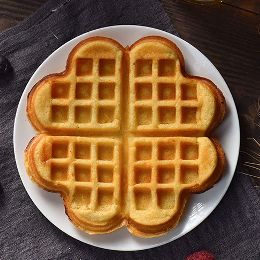 En forme de coeur DIY Gaufrier Gaufre Moule À Gâteau ancake Griddle Flip Cuiseur Pancake Maker Plateau De Cuisson Ménage Cuisson Accessoires