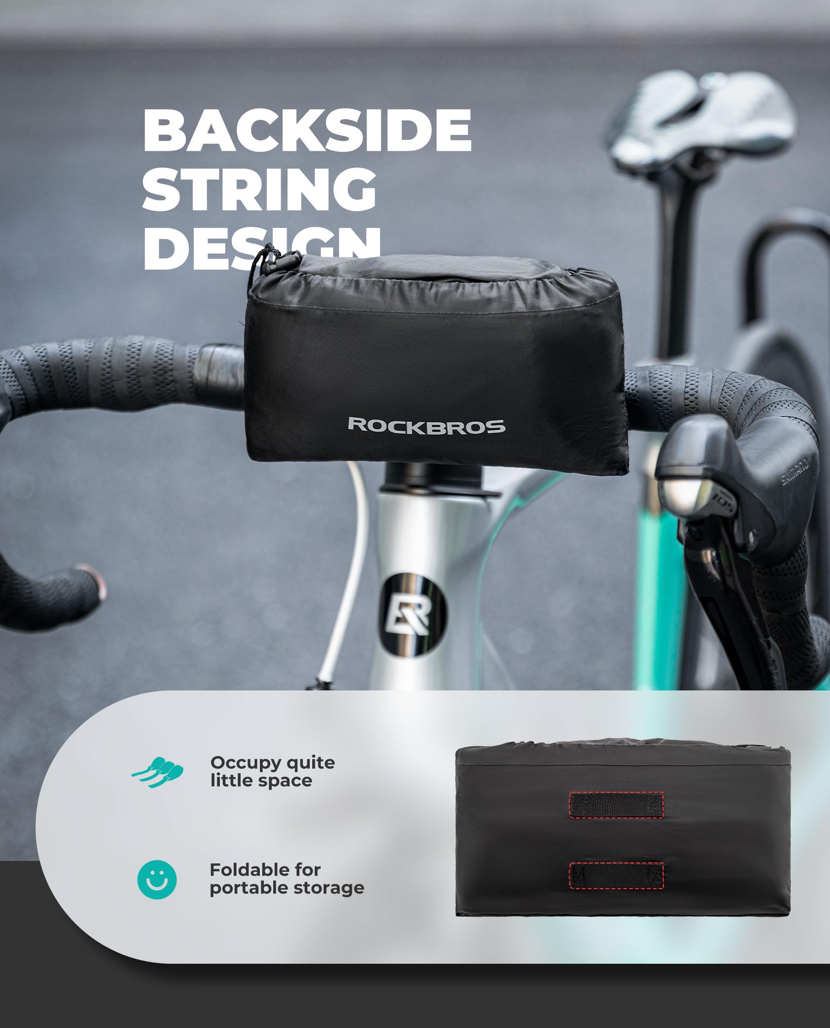 ROCKBROS Housse de Vélo pour 1 Vélo Montagne pour Stockage en Extérieur Housse de Vélo en Polyester avec Protection UV Housse de Transport , 81*151cm, Noir