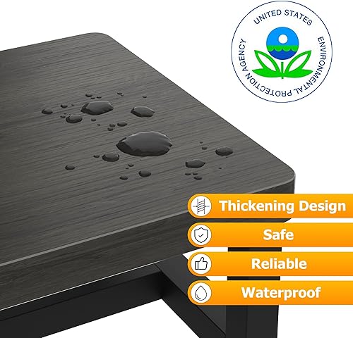 Miniatura 12 de Taburetes para adultos y niños con patas de goma antideslizantes, escalones de madera anchos y resistentes, capacidad de 500 libras, para