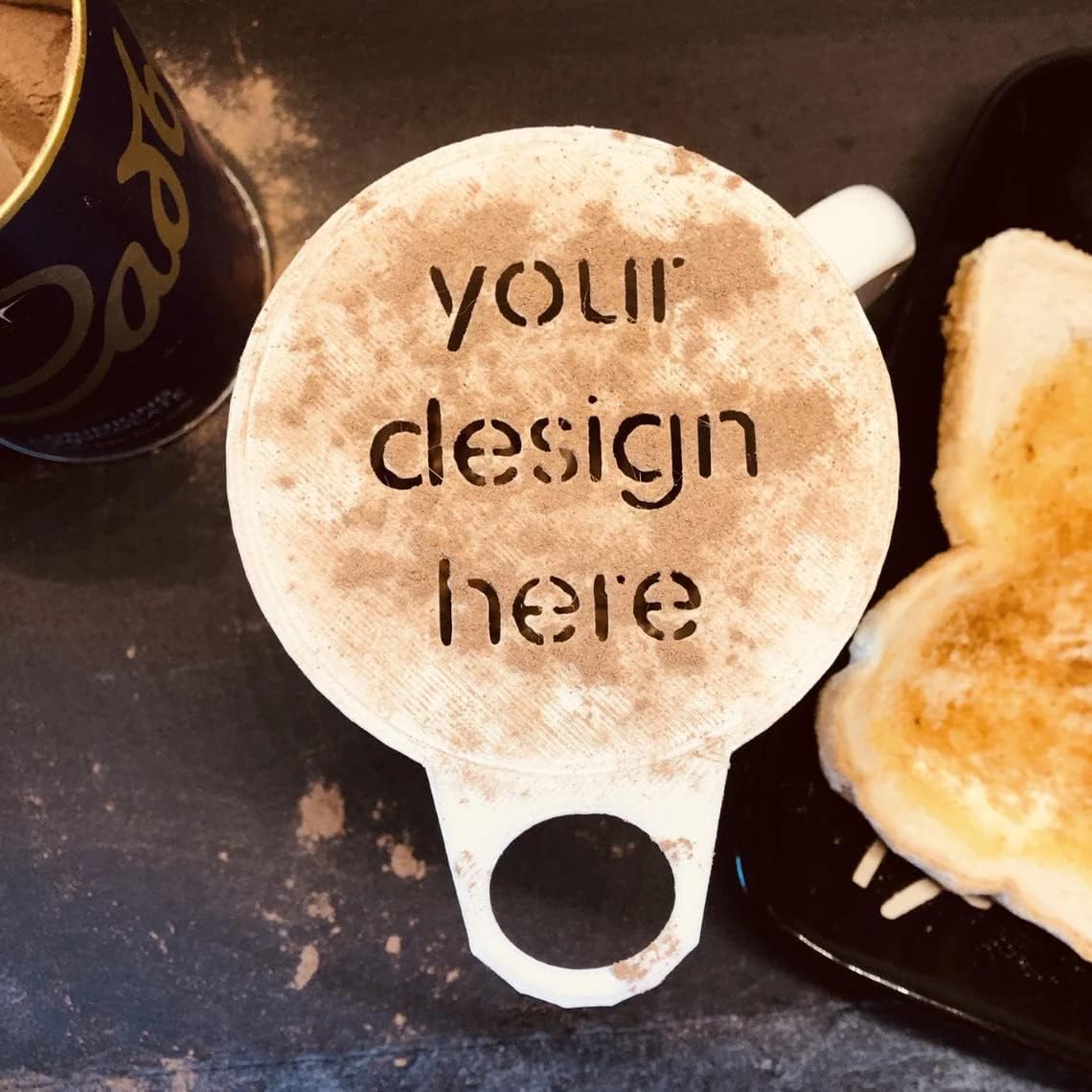 Incrizma Personalized/Custom Coffee Stencil Personalized Stencil, Reusable Acrylic Name Stencils, Birthday Gift Ideas for Her (9 cm)