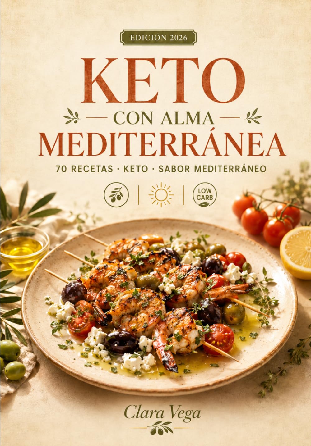Keto con Alma Mediterránea: 70 recetas rápidas, vistosas y llenas de sabor mediterráneo para tu día a día