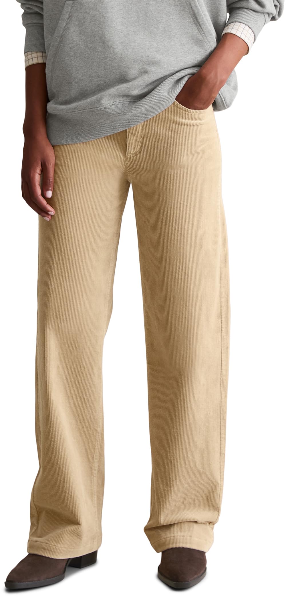 Marc OߴPolo Denim Damen Cordhose mit Stretch-Anteil Straight Leg