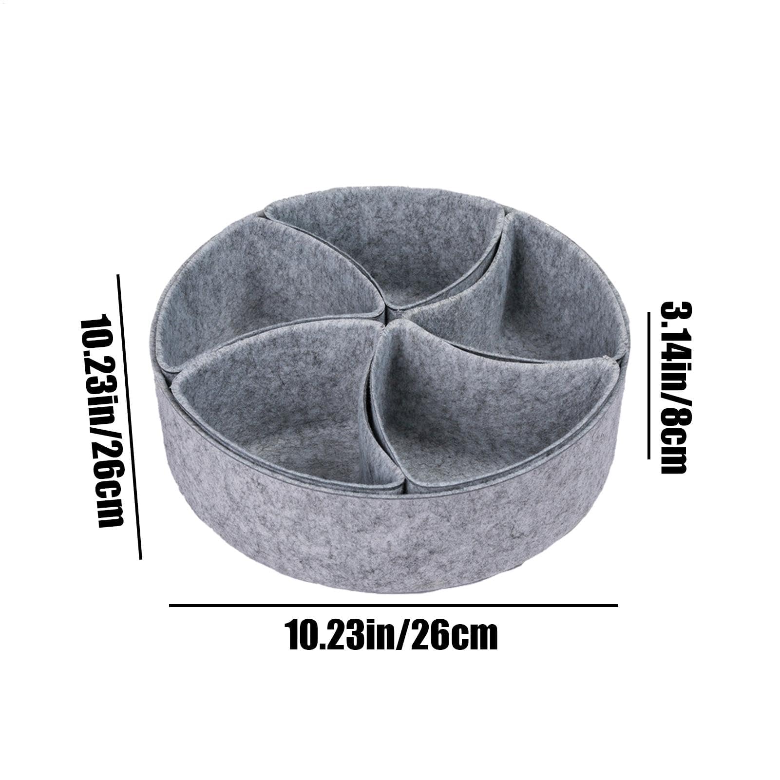 Organizer per cassetti in feltro, divisori regolabili, 26 x 26 x 8 cm, vassoio versatile per cassetti, organizer per gadget da ufficio e gioielli